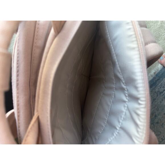 NWOT DAY OWL Unisex Recycled Backpack Pro Slim 14” Laptop Beige/Pink Canvas - Picture 7 of 15